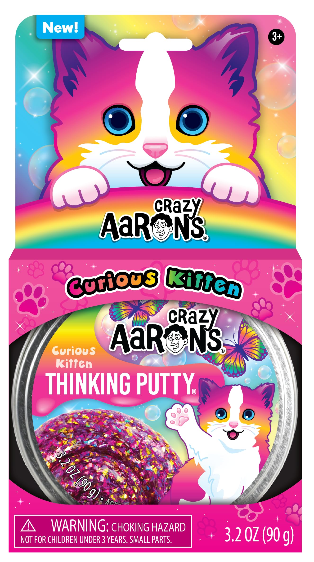 Crazy Aaron's Trendsetters Putty Pets Curious Kitten - UK Safe