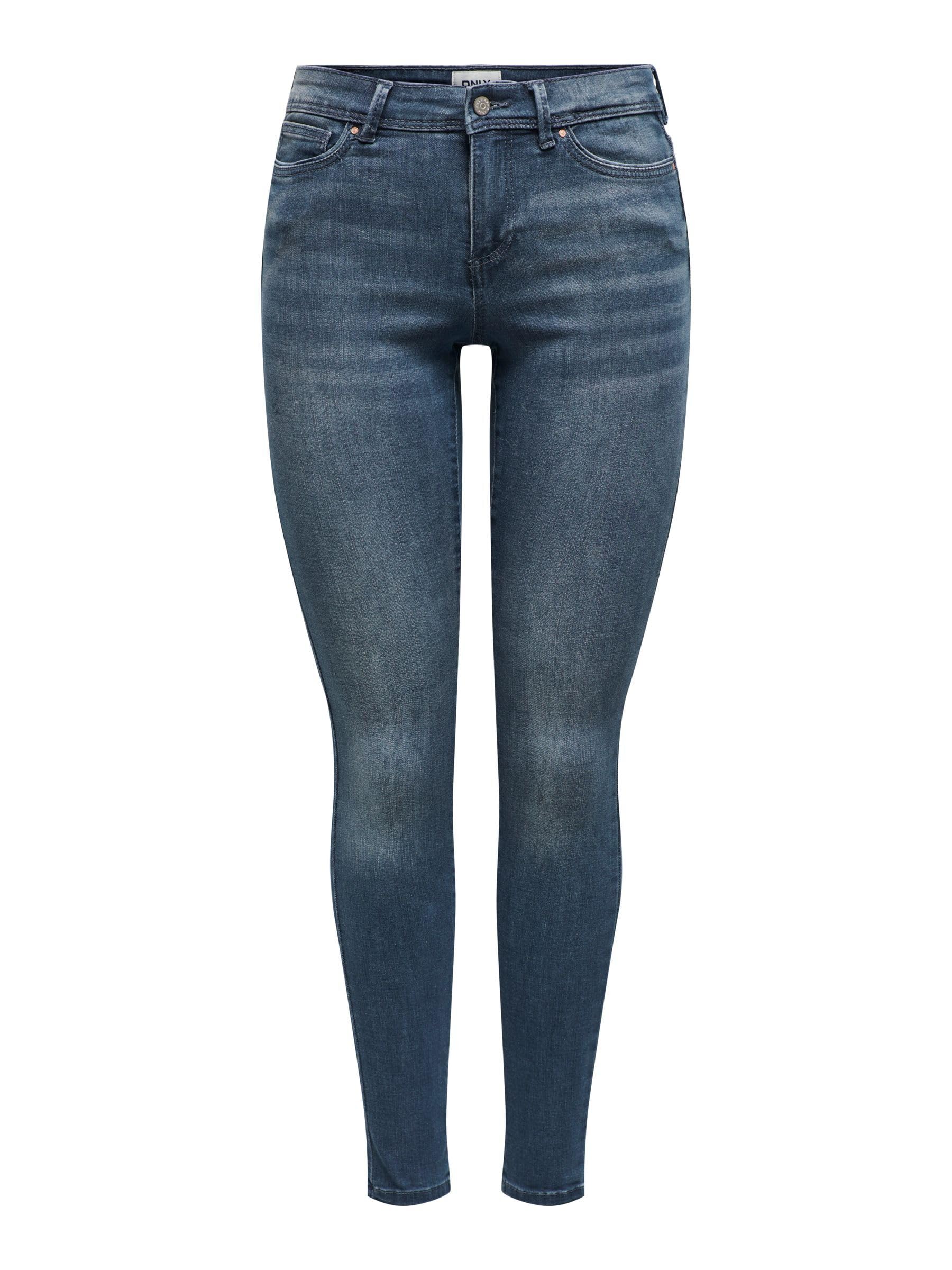 ONLY Female Skinny Jeans ONLWAUW Mittlere Taille Skinny Fit Jeans