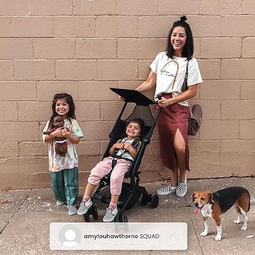 Miniatura 2 de The Clutch Stroller by Delta Children - Cochecito plegable ligero y compacto - Se adapta al almacenamiento aéreo de aviones, color negro