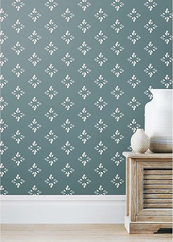 Miniatura 2 de RoomMates RMK12145WP Rose Lindo - Papel pintado de pétalos prensados color verde azulado oscuro, color azul mezclilla