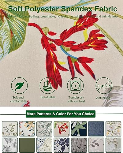 Miniatura 7 de CRFATOP Funda para silla otomana, fundas grandes para silla otomana, fundas impresas rectangulares para taburete de almacenamiento, reposapiés,