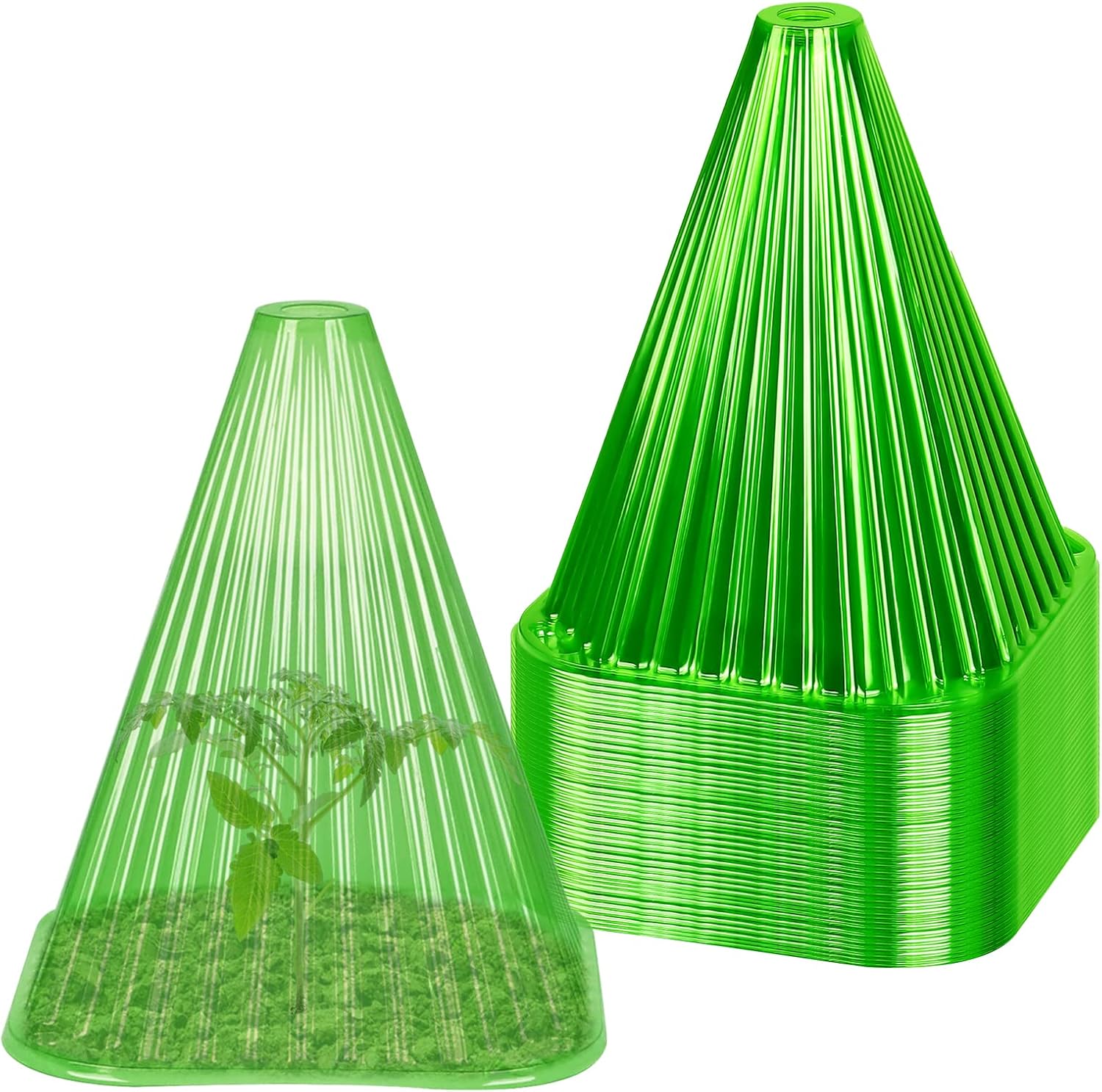 jixsloft 50 Pack Garden Cloches for Plants, Reusable Bell Plant Cover