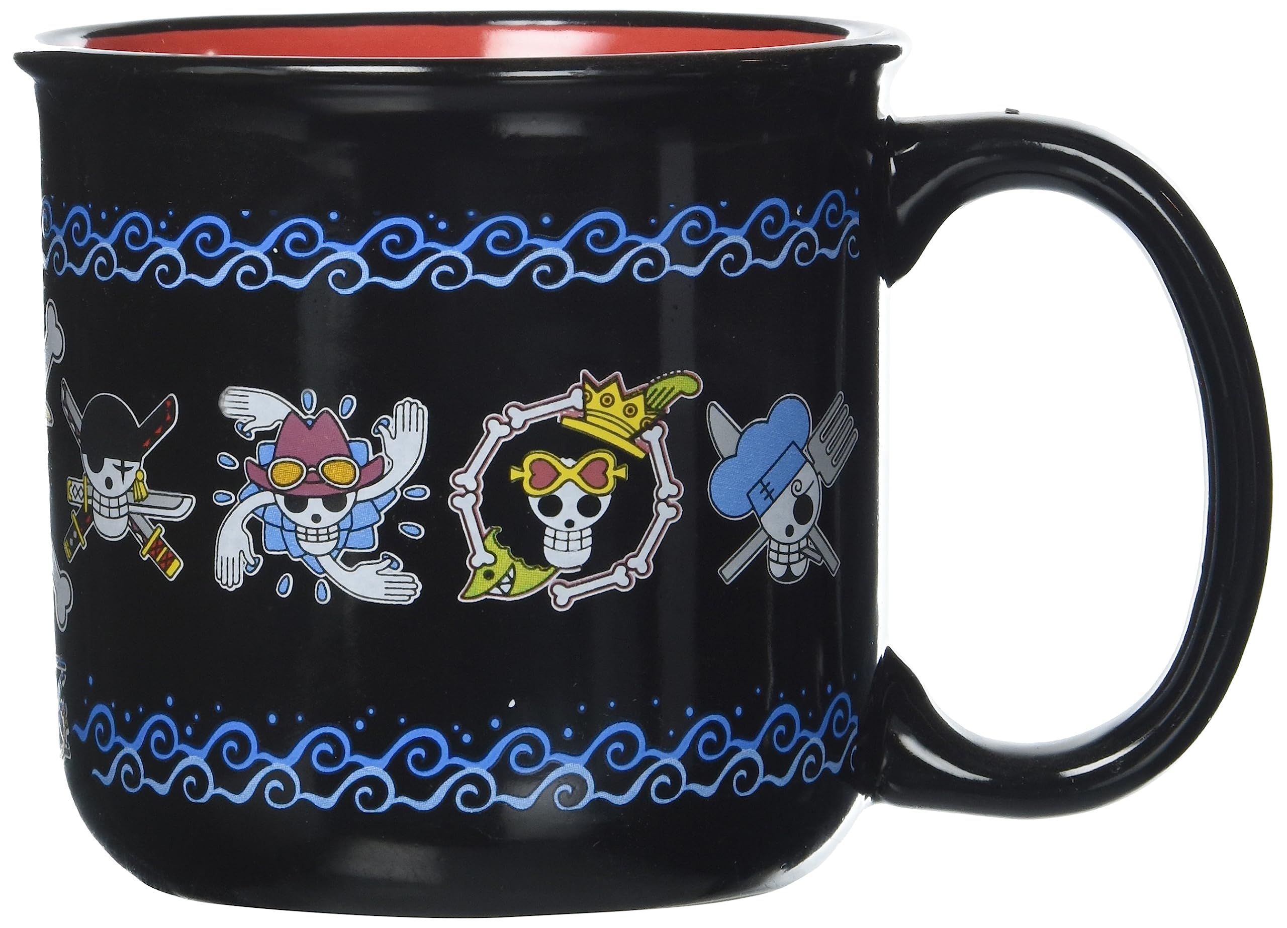 TAZA CERAMICA ONE PIECE SKULLS ANIME 400 ML EN CAJA REGALO