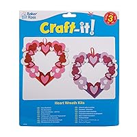 Vista 7 de Baker Ross AX733 - Kit de corona de corazón, paquete de 3, suministros creativos de arte y manualidades para el día de San Valentín para que