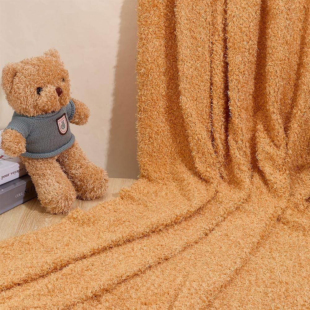 Tessuto Peluche Orsetto - FINGERINSPIRE BurlyWood - Morbido Altezza 160cm - Venduto A Metro (0,91 M) Per Cucito E Trapunte - 2
