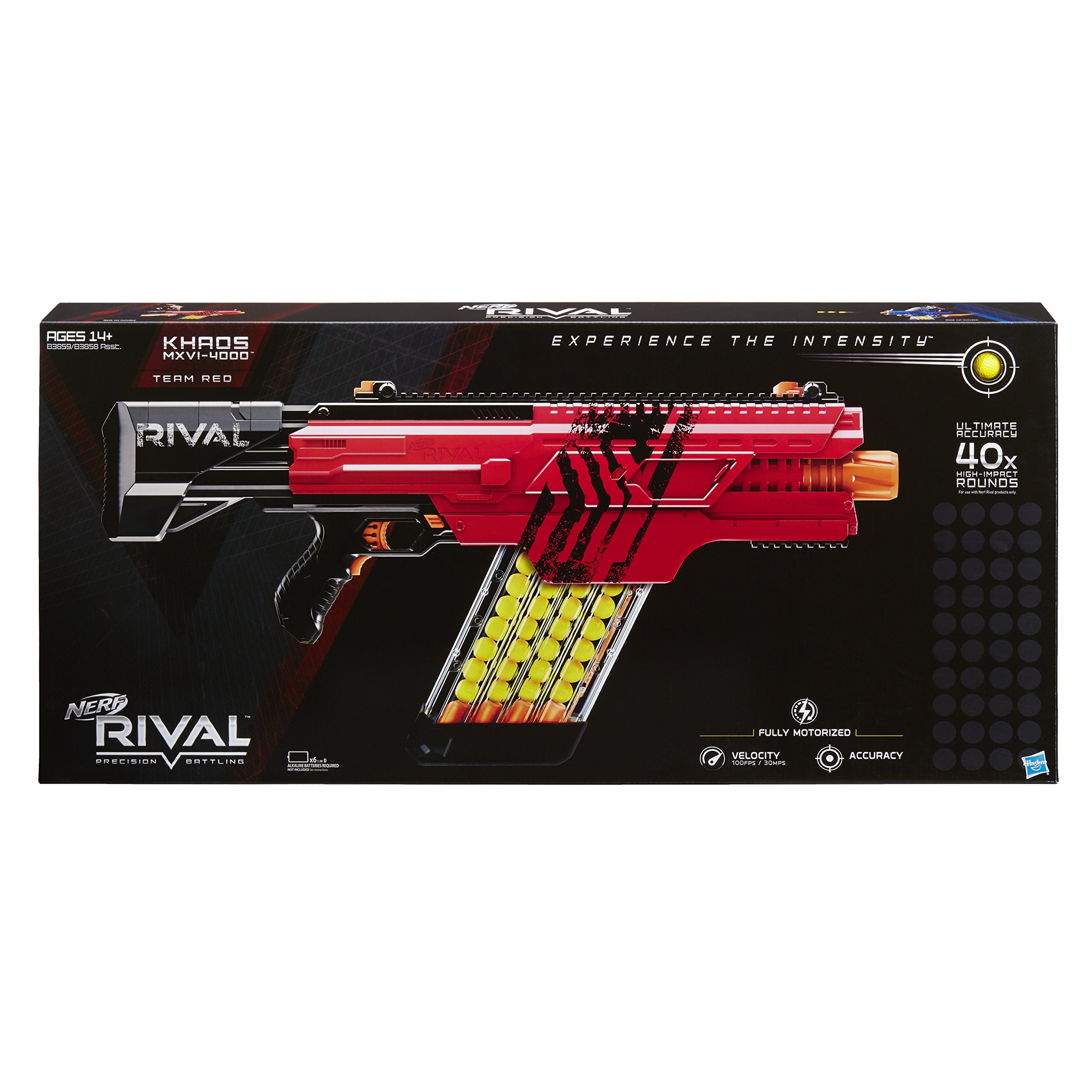 NERF Rival Khaos Mxvi-4000 Blaster Rojo : Amazon.com.mx: Juguetes