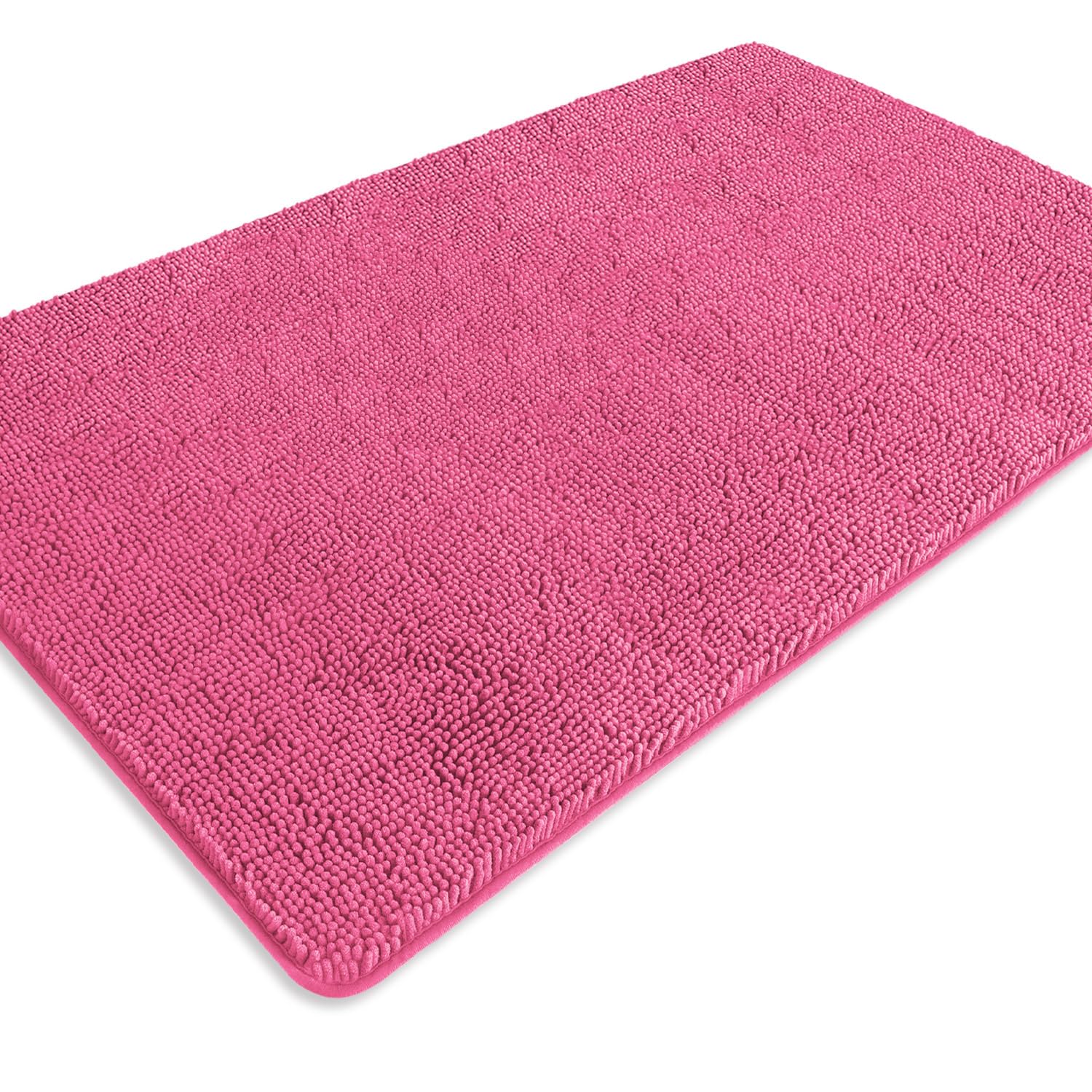 PureSwan Bathroom Rugs 36 x 60 Inch – Extra Large Bath Mat | Absorbent and Washable Thick Chenille Bath Rugs Non-Slip Runner Rug for Bathroom, Shower, Tub(Hot Pink)