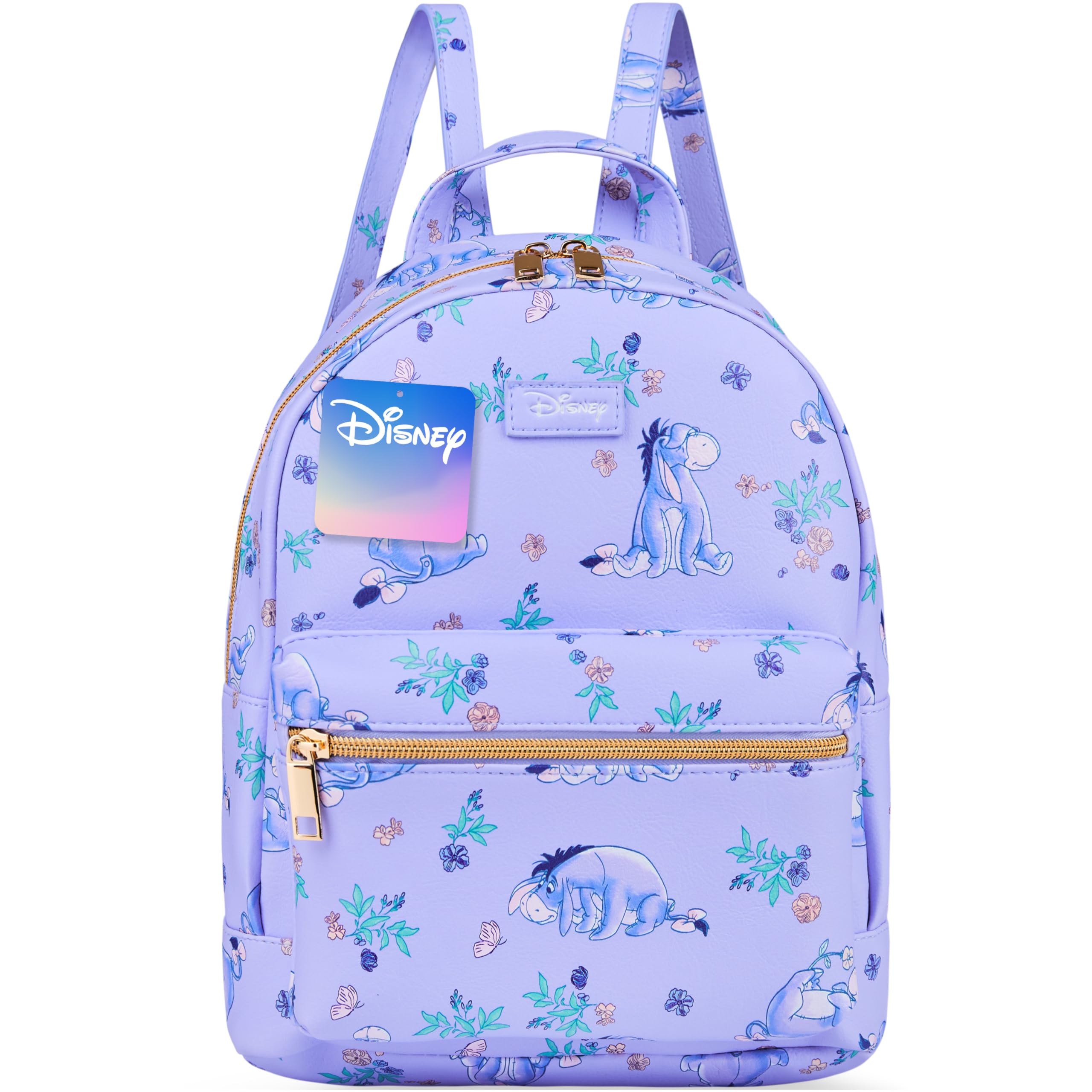 Disney Stitch Backpack for Girls Teens Women with Double Straps Daypack Backpacks for School Travel Trip Park Gifts for Girls (Purple Eeyore)