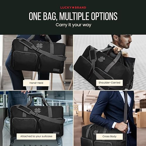 Miniatura 5 de Lucky - Bolsas de viaje de 65 a 115 litros, bolsa de gimnasio, bolsa de viaje y bolsa de lona grande para hombres, bolsas plegables de fin de semana