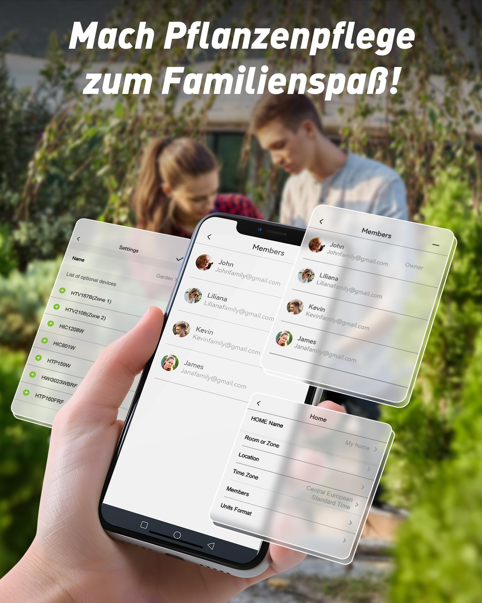 RAINPOINT Bewässerungscomputer WLAN, Smart WiFi Bewässerungssteuerung mit Messing EIN- und Auslass & 100m Gateway, Wetter/Boden-basierte Automatische Bewässerung für Garten & Rasen, Schwarz