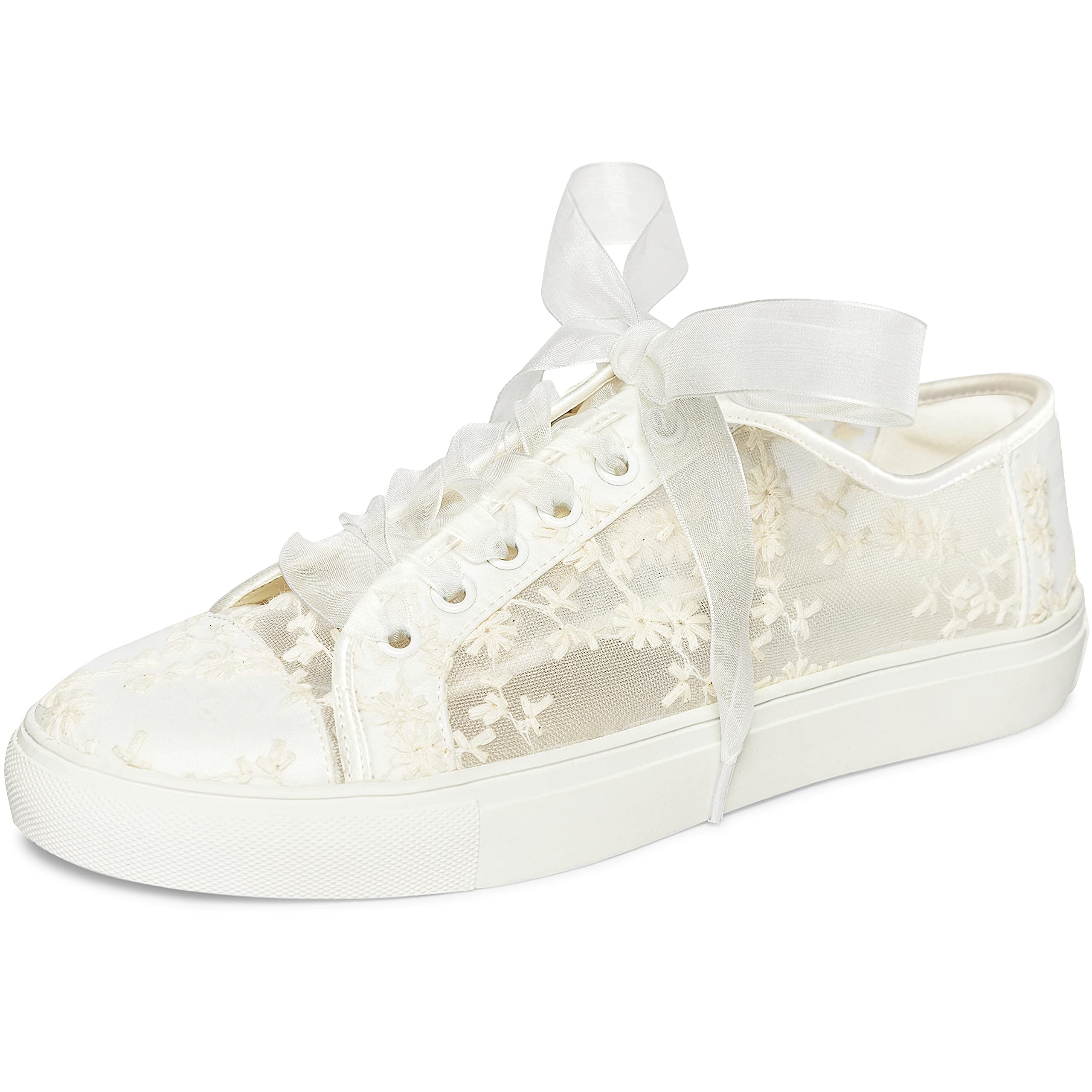 JIAJIA 8835 Zapatos de Boda Zapatillas de Novia Planas Tenis de Novia Zapatillas de Encaje - Personalización Disponible