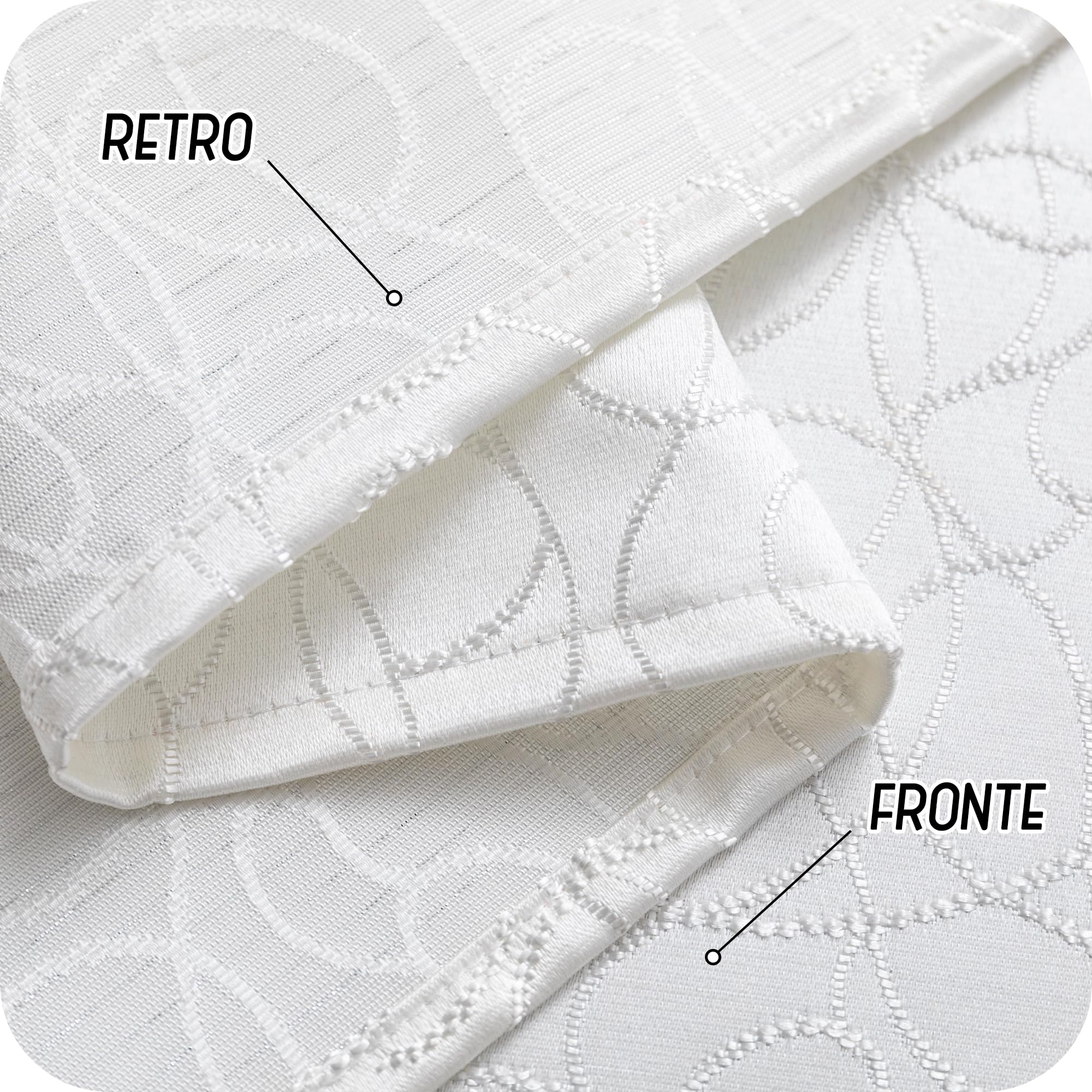 GIRASOLE Coppia Tende Semi Oscuranti Fantasia Cuori con Fili d'Argento Tenda per Soggiorno e Camera da Letto 2 Pannelli con Occhielli (Bianco, 140x280cm)