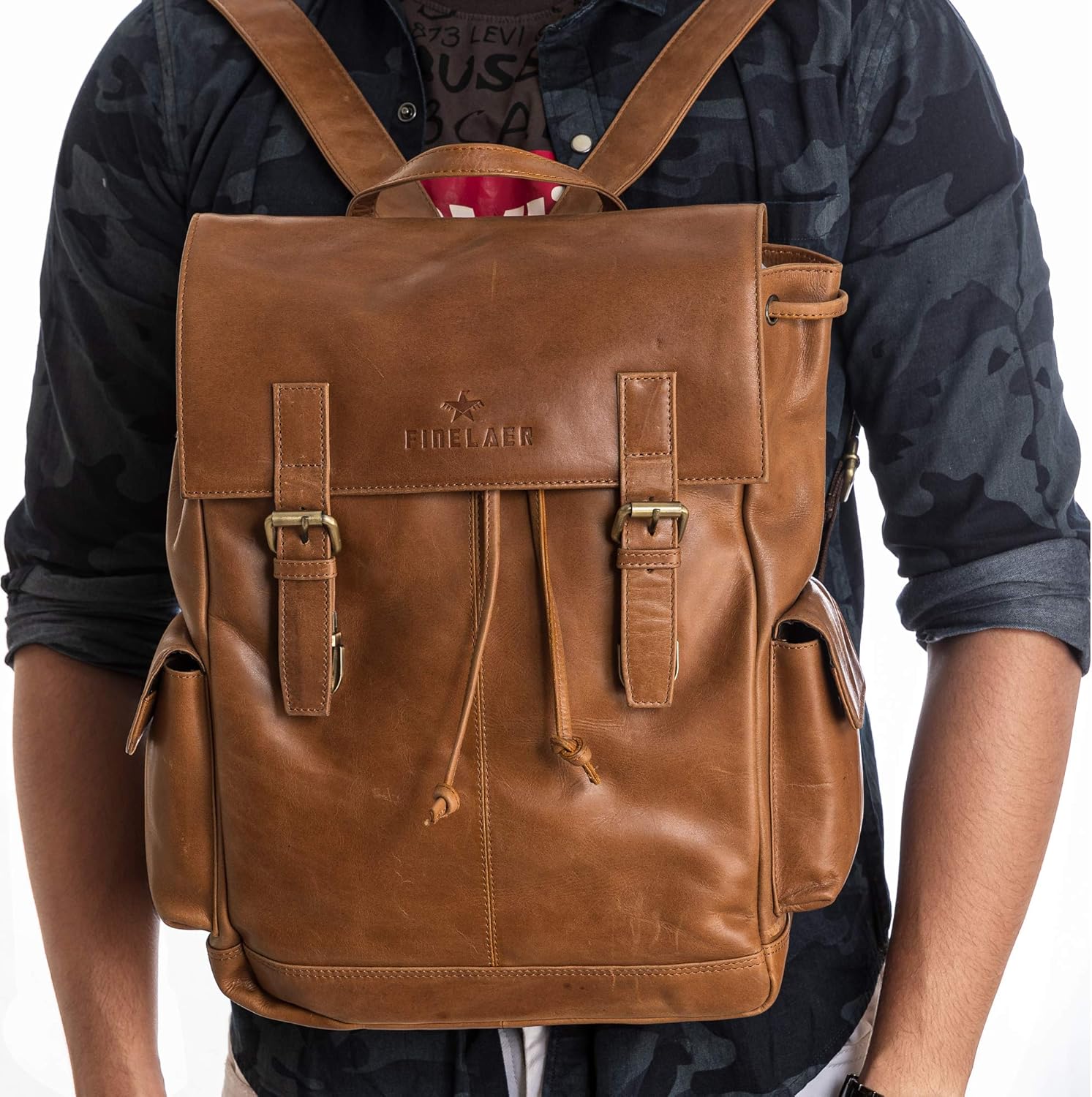 One-Day Sale: Up to 60% Off Finelaer Leather Hiking Backpack Men 🛒 Crazy Deals Finelaer Leather Hiking Backpack Men