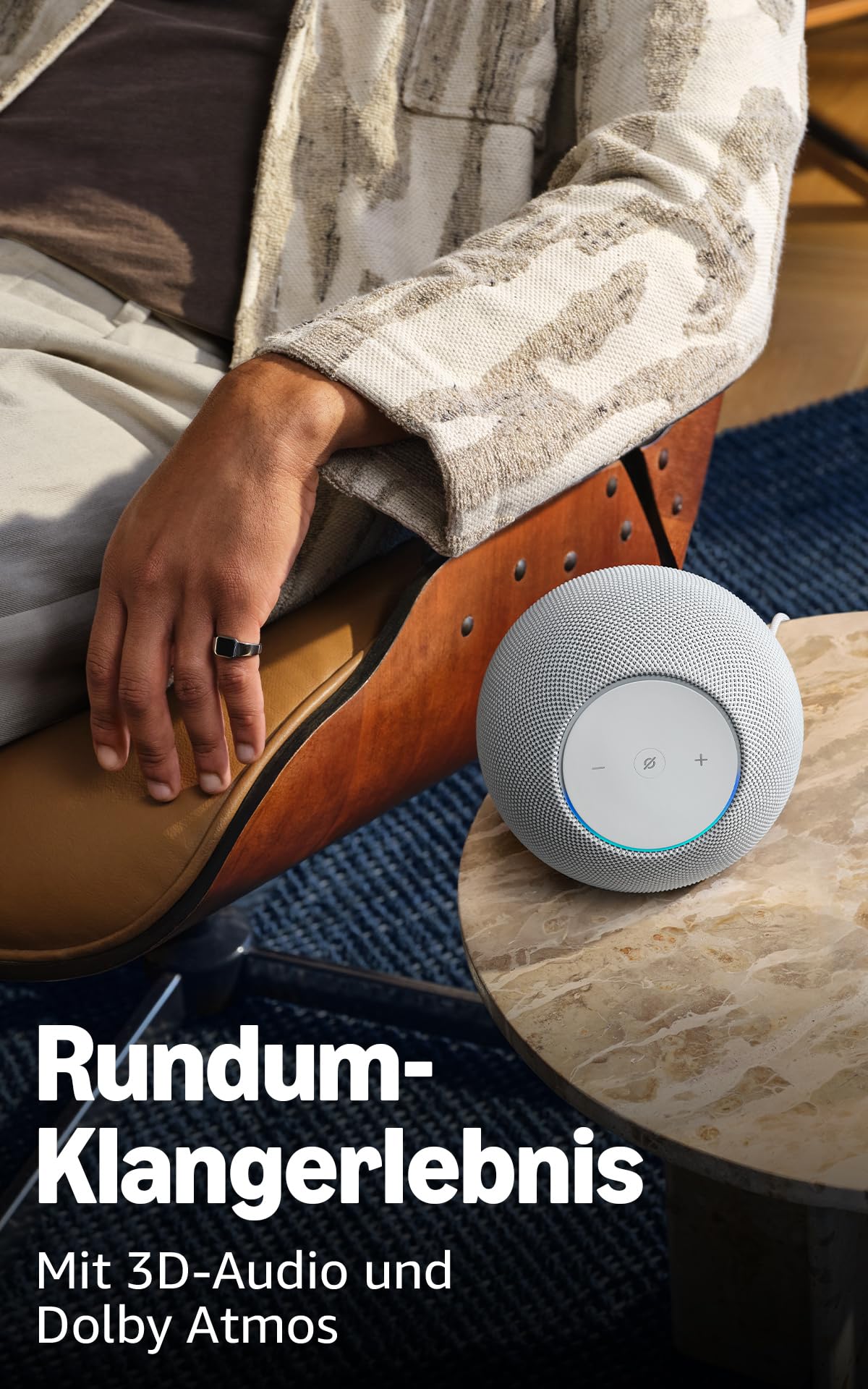 Amazon Echo Studio (neueste Generation), kompaktes Design, mit immersivem 3D-Audio und Dolby Atmos, Graphit, mit Alexa+ Early Access