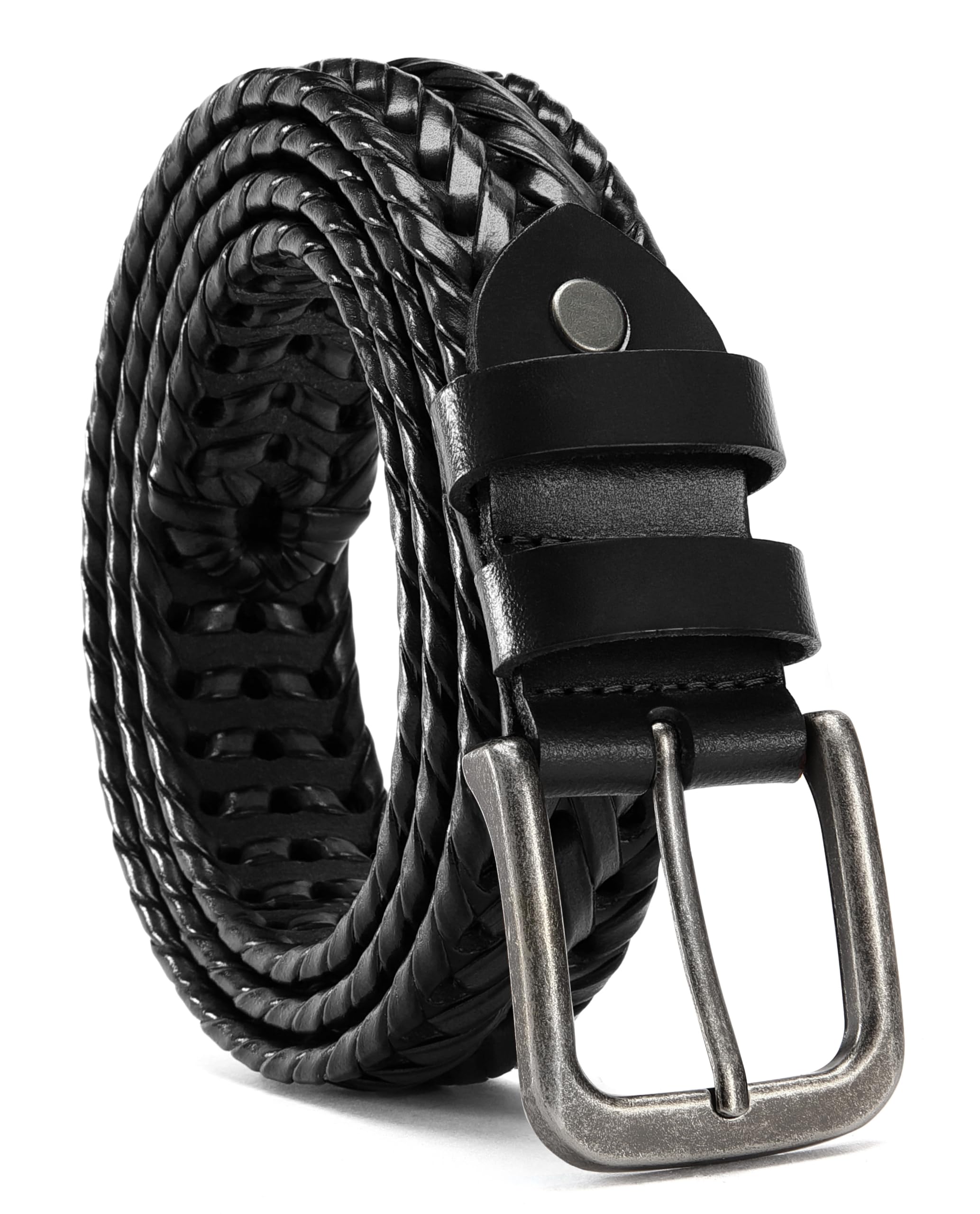 CHAOREN Mens Belts Leather 35mm for Jeans - Tough at Work, Sharp Daily | Genuine Leather, Durable Buckle, Casual Occasion, Everyday Dress, Classic Style, Handmade, Gift Box