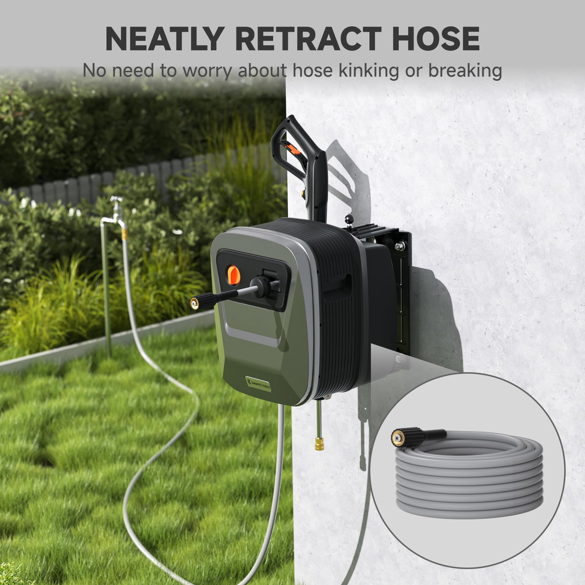 Amazon | Giraffe Tools Grandfalls 高圧洗浄機 G20 Pro 65フィート