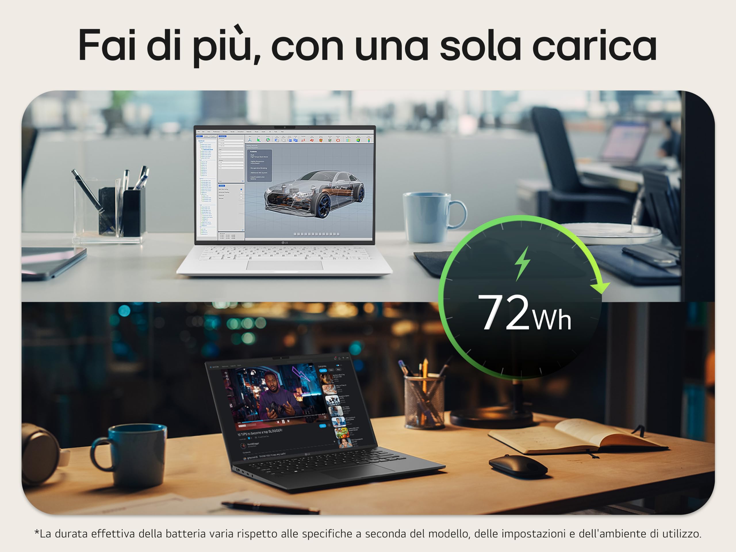 LG gram 14Z90S Notebook 14" WUXGA (1920x1200) IPS, Intel Core Ultra 5 125H, 16GB RAM, 512GB SSD, Peso 1.1kg, Batteria 72Wh, Windows 11 Home, Tastiera italiana, Nero