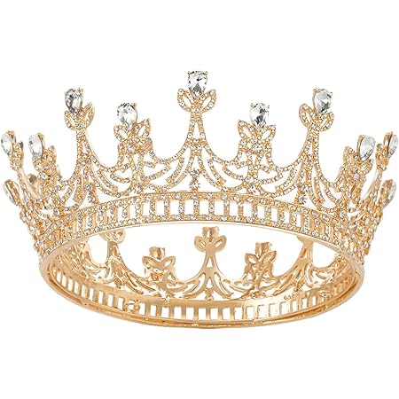 Strass Krone Gold - Diadem Für Prinzessin, Hochzeit & Partys