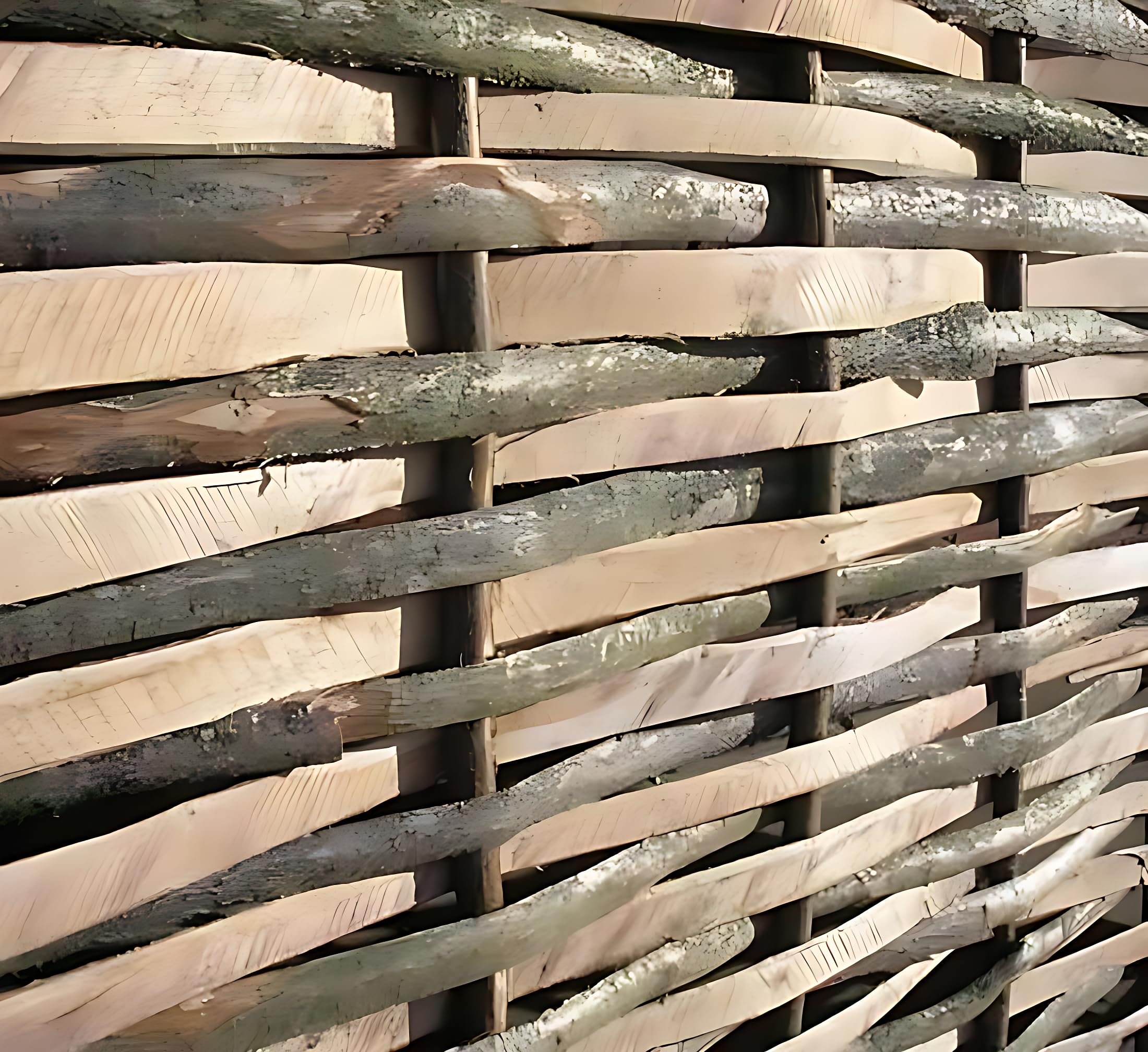 Papillon Natural Split Hazel Hurdle Woven Wattle Garden Fence Panel (1.8M X 1.4M)