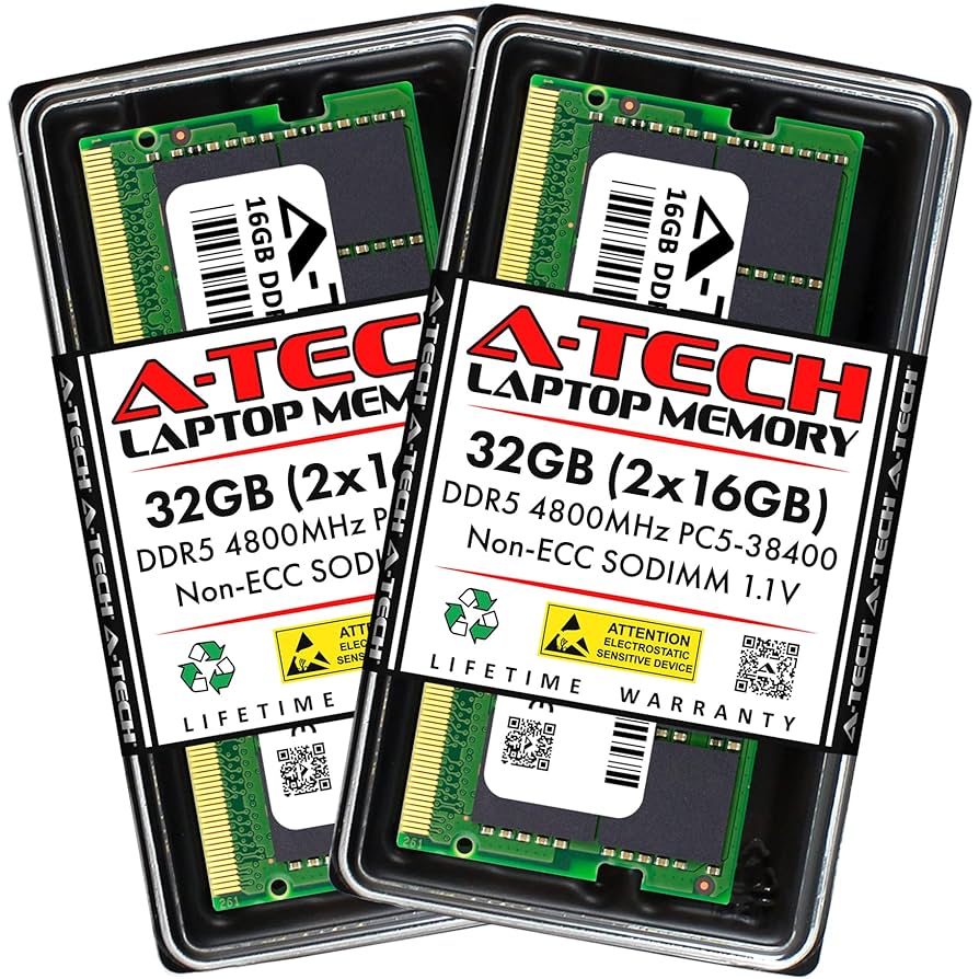 ⑤ ADTEC ノートPCメモリー DDR4 16GB×2 32GB A-Tech 32GB (2 x 16GB) RAM for HP Elite Mini 800 G9 | DDR5