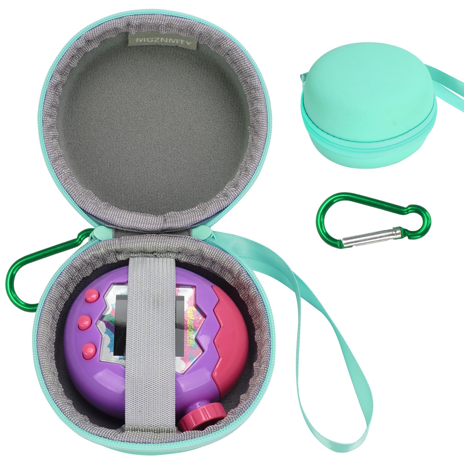 YouKnow Hard Case for Tamagotchi Paradise Electronic Virtual Pet Game Machine with Carabiner (Only Case) (Green)