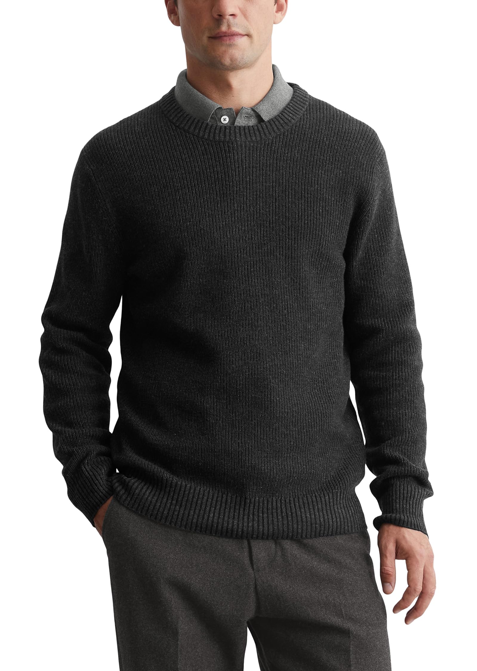 Marc OPolo Men's Knitted Jumper with Crew Neck Long Sleeve