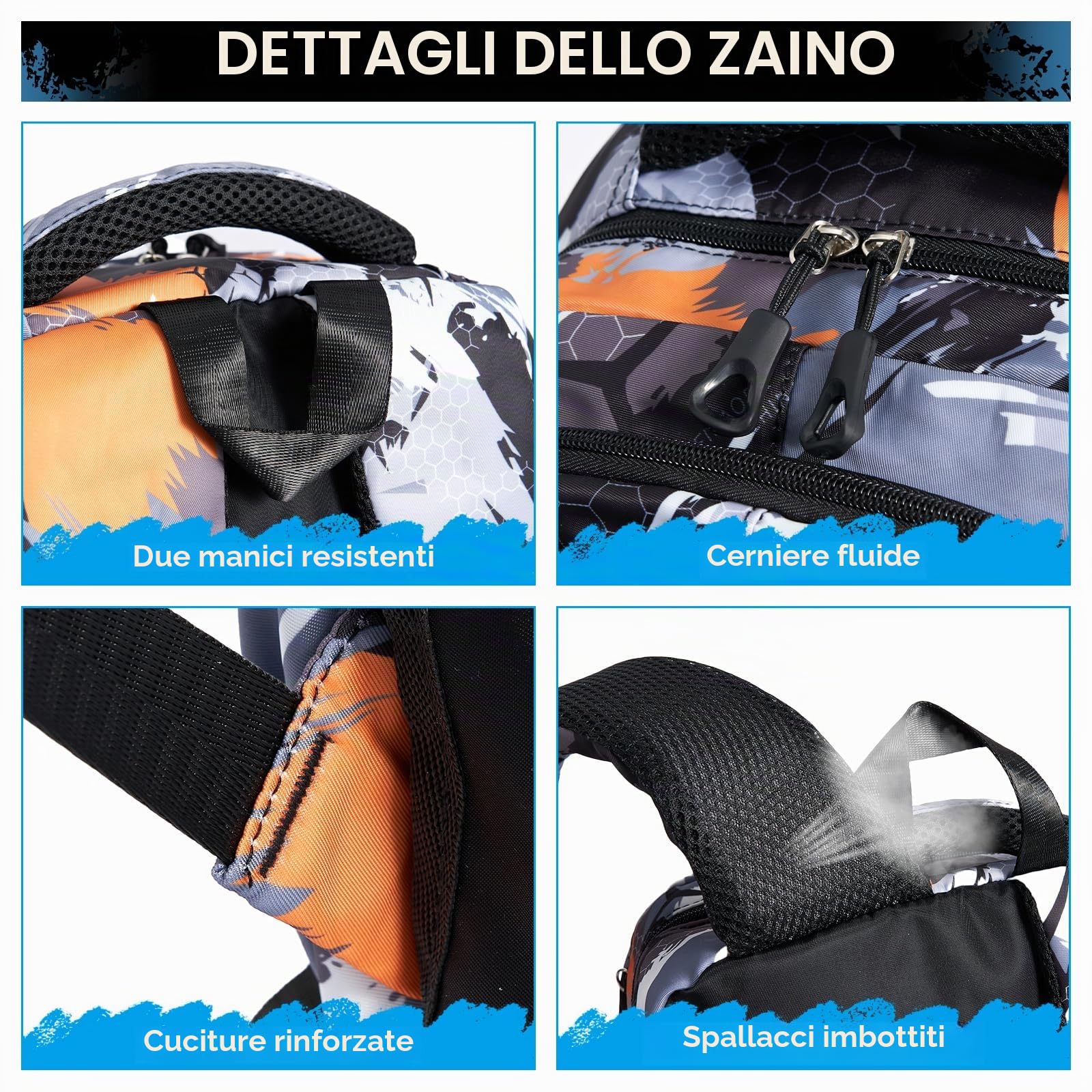 Amythe Zaino Scuola Trolley per Ragazzi Medie e Superiori 6 Ruote | 2 in 1 Zaino Casual con Ruote alla Moda per Bambini e Adolescenti, 16" Zaini con Rotelle per Ritorno a Scuola e Viaggi