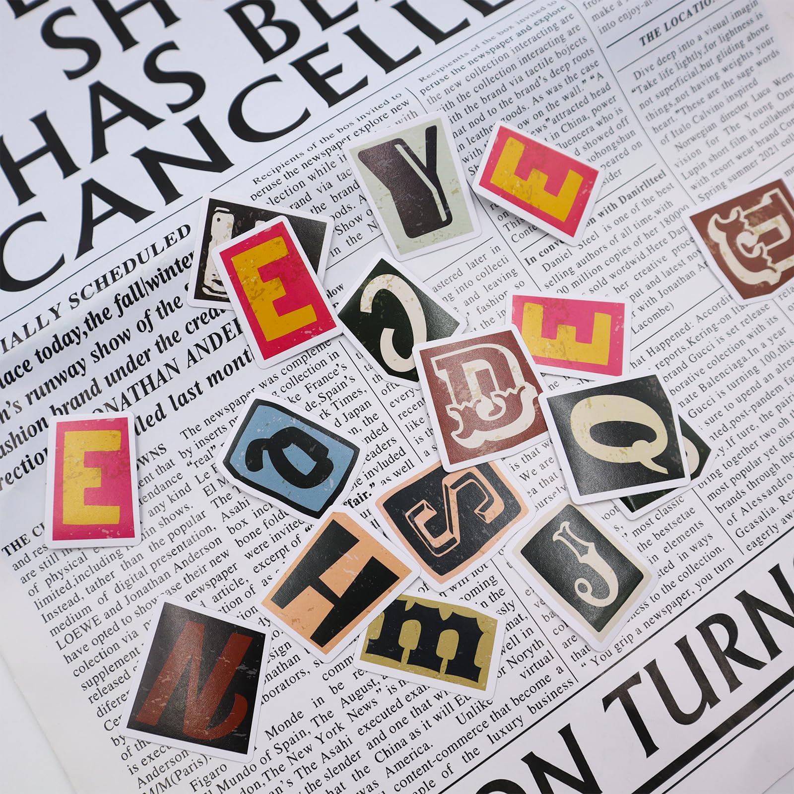 400 Vintage Buchstaben Aufkleber - Wasserdicht Für Scrapbooking & Deko