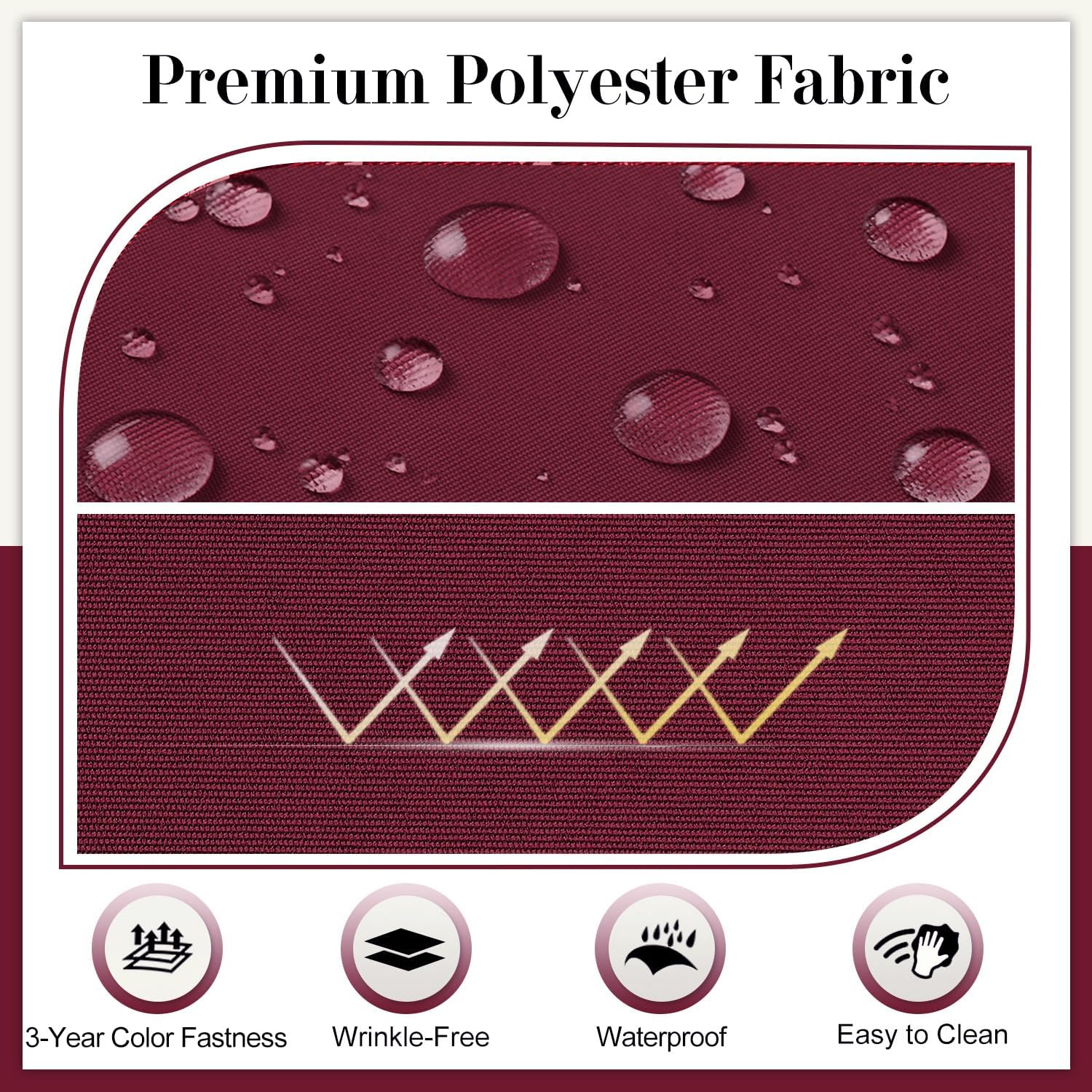 cozyide outdoor chair cushions, waterproof patio seat cushions with adjustable straps, round corner patio chair cushions for garden, burgundy, 17x16x2 inch (pack of 4) burgundy 17x16x2 inch (pack of 4)