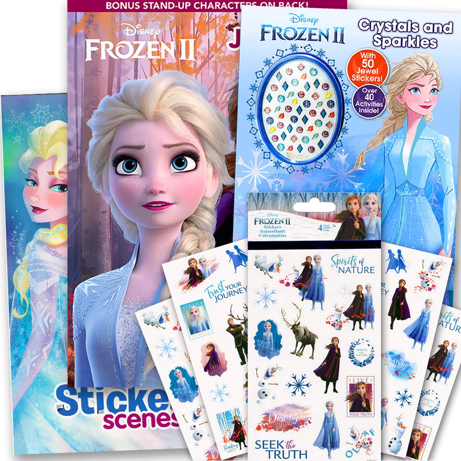 Disney Studios Frozen and Frozen 2 Coloring and Stickers Activity Books Set