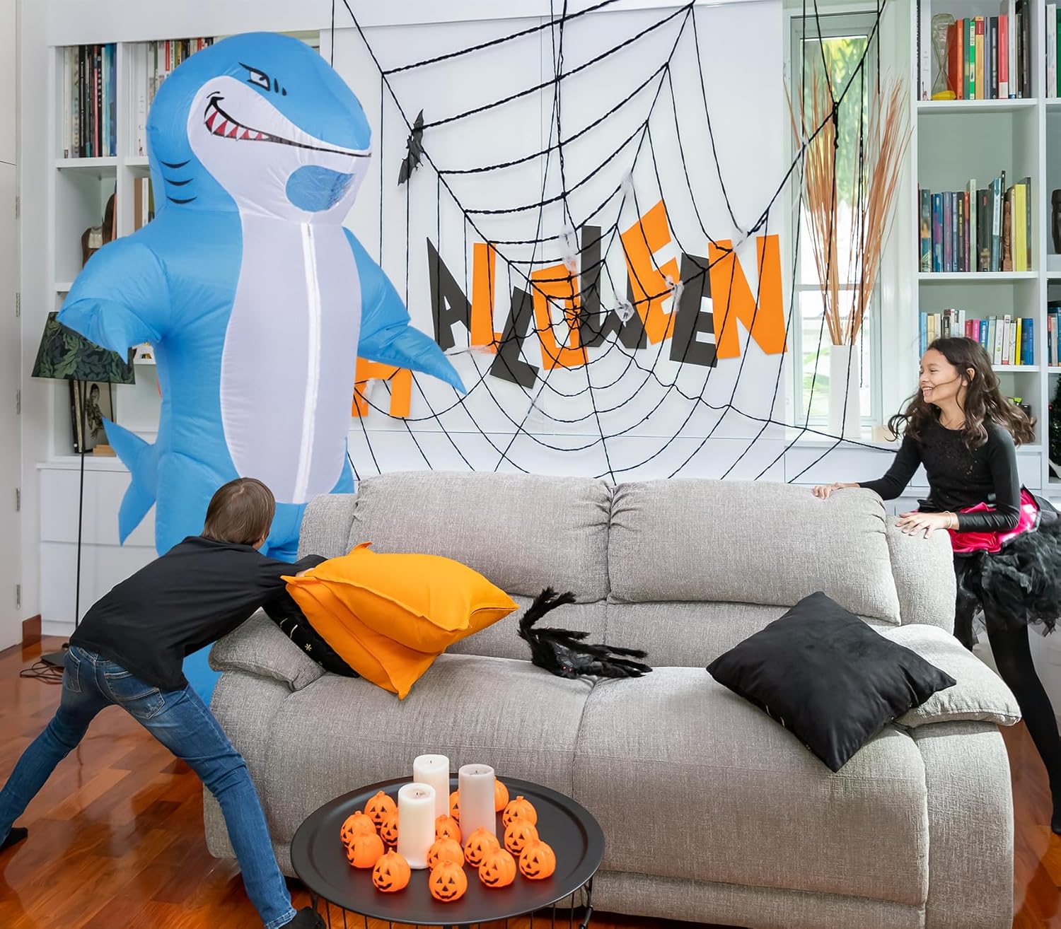 M MH ZONE Halloween Inflatable Costume for Adults&Kids Shark Costume Full-Body Cosplay Suit for Halloween, Christmas,Carnival - Image 5