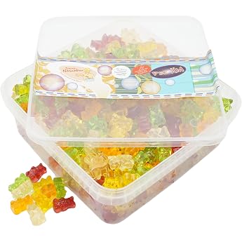 Deine Naschbox Sugar-Free Fruit Gummy Bear Mix 1 kg Naschbox XL Bulk Pack for Party Candy Bar & as a Gift - Juicy - Fruity - Sweet