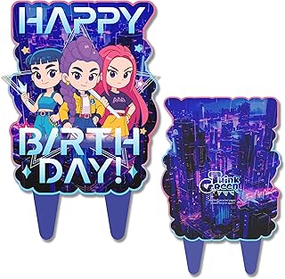 Kpop Anime Cake Topper Kids Girls Birthday Party Decor