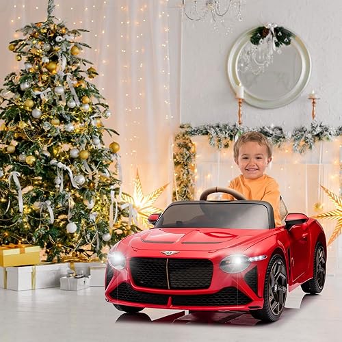 Miniatura 7 de BentleyMulsanne - Auto de paseo para niños de 12 V con control remoto, 3 velocidades, luces LED, música, puertas abiertas, neumáticos que absorben