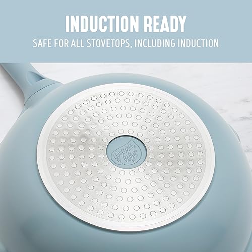 Miniatura 8 de GreenLife Wok antiadherente de 12 pulgadas (5 cuartos de galón) con tapa, sartén multiusos de cerámica no tóxica sin PFAS, inducción, todo en