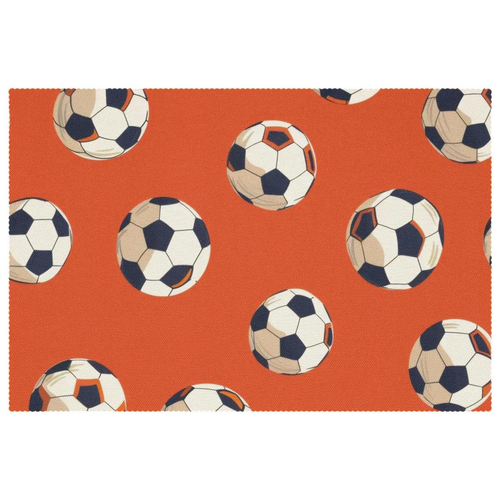 Sets de table orange lot de 6 lavables pour table de salle à manger 30x45 cm