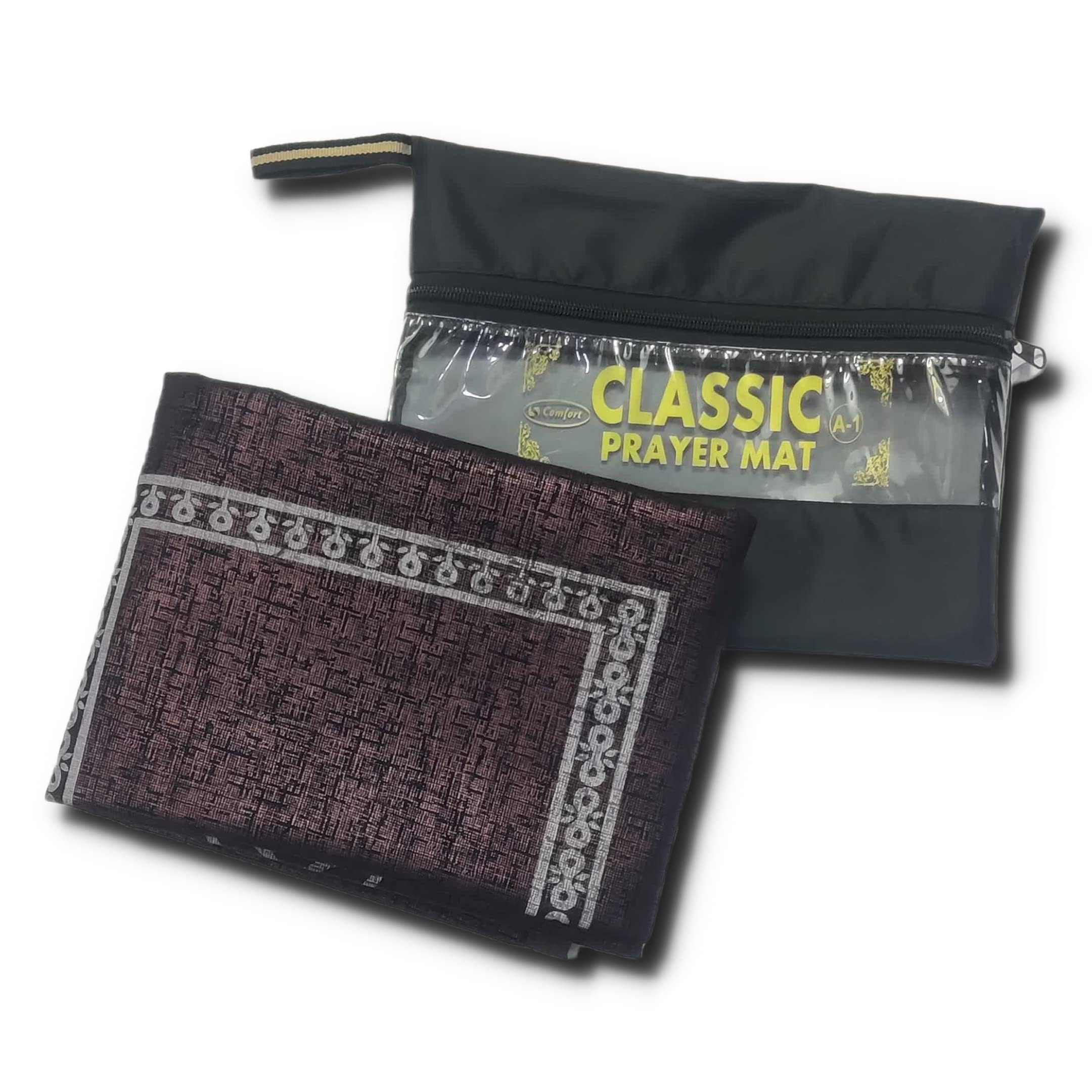 Classic Velvet Muslim Prayer Mat – Full Travel, Pocket Friendly with Zipper Pouch (Multi Colour) (Pack of 1)-image-49