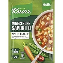 Knorr Minestrone Saporito, Piatti Pronti Knorr con Verdure da Agricoltura Sostenibile, Senza Coloranti, Senza Conservanti, Fonte di Fibre, Fonte di Proteine, Vegano, 78 g