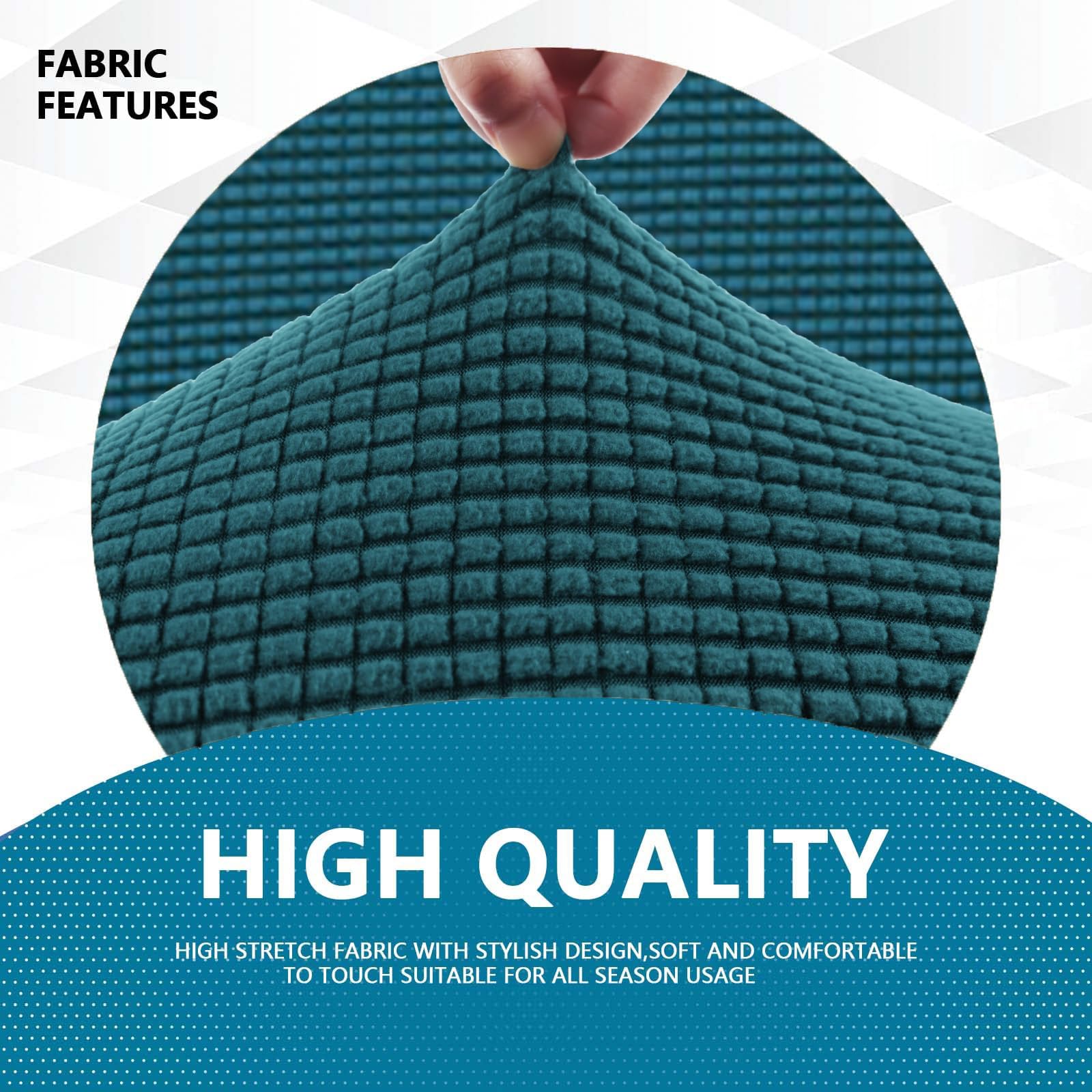 YSTELLAA Copridivano 3 Posti Con Braccioli, Copridivani per Divani Elasticizzato e Lavabili, Copri Divano Antigraffio per Cani e Domestici (Verde Scuro, Divano Larghezza 183cm-234cm)