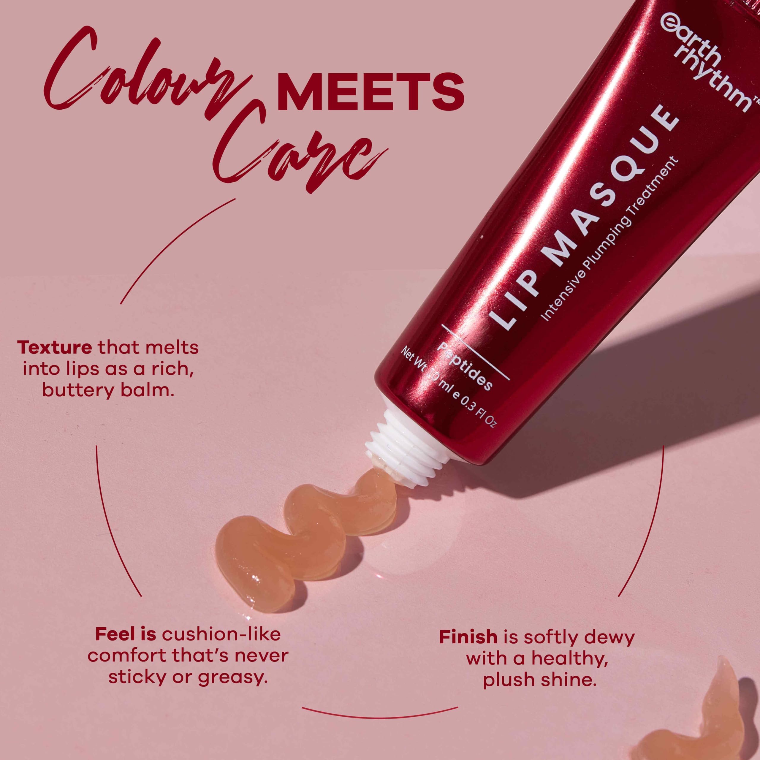 Earth Rhythm Peptide Lip Masque – 2X Smoother, 12+ hours Hydrated Lips, No Parabens, No Silicones, Vegan - Image 7 thumbnail