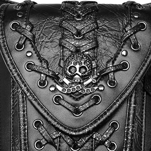 Miniatura 4 de Riñonera para motocicleta, bolsa de pierna caída, bolsa de muslo y cadera, bolsa de mensajero de cuero cruzado de hombro, cartera de bolsillo