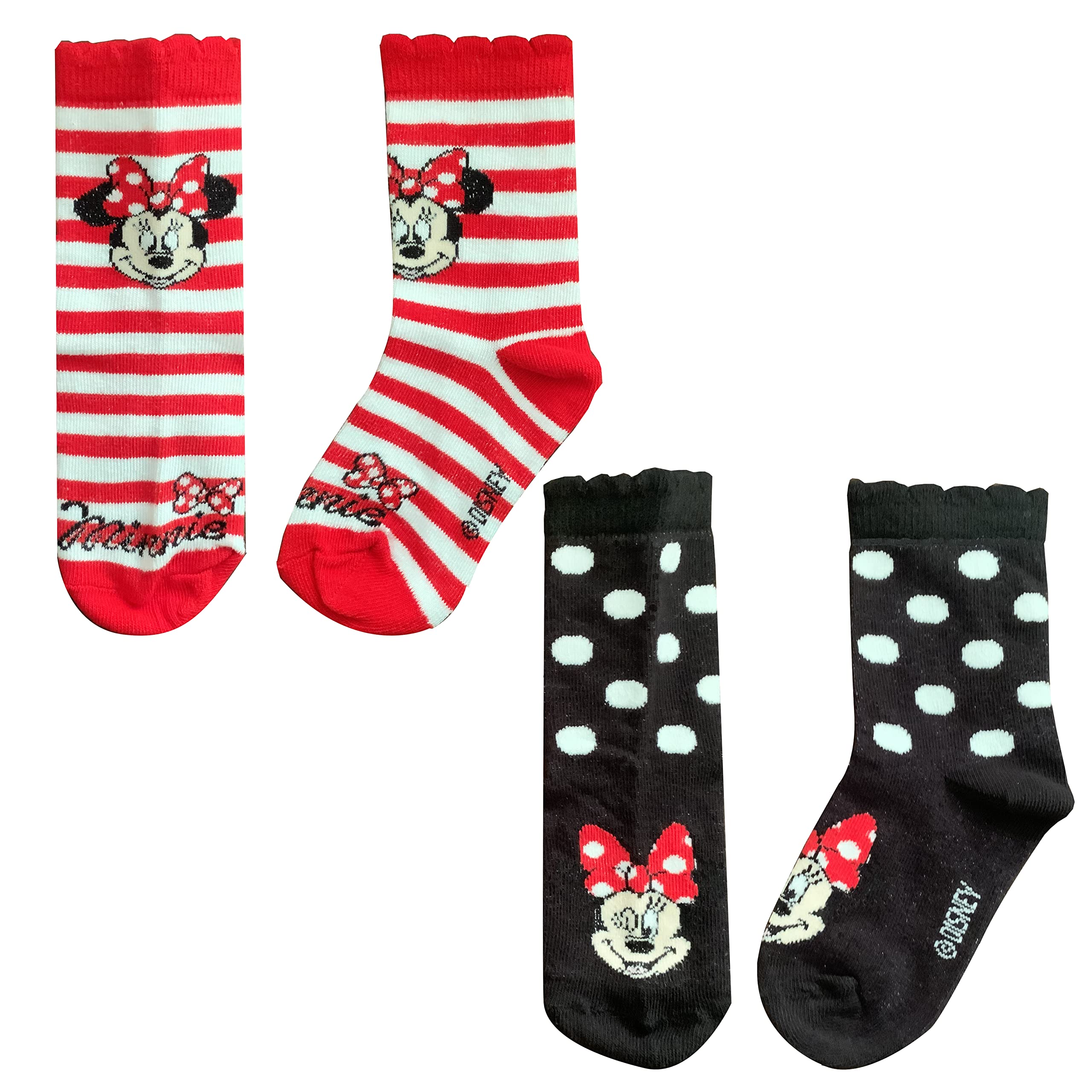 Disney Minnie Mouse Socks - Pack of 2 (9-12)