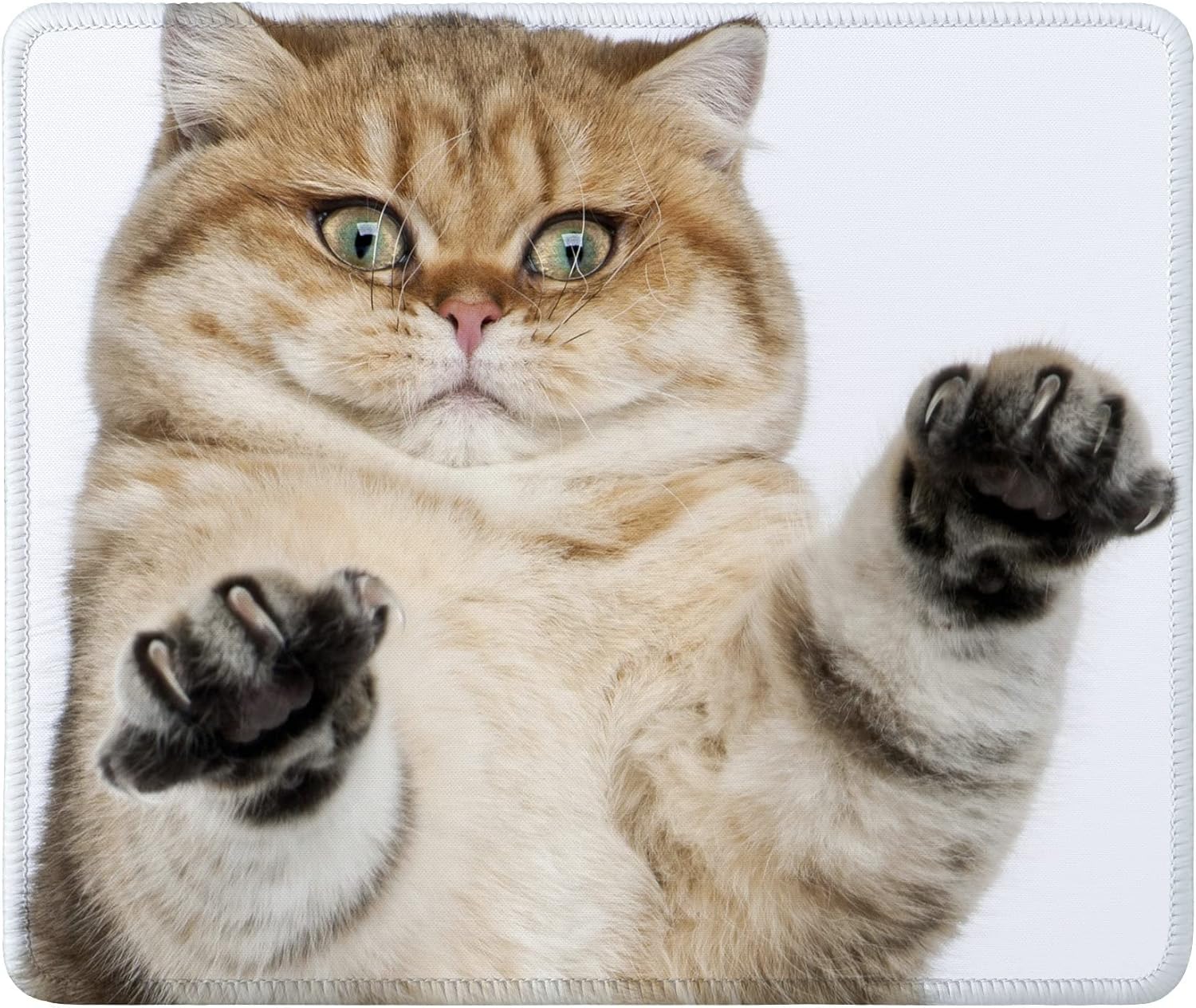 Smooffly マウスパッド おしゃれ 小さめ ねこ ズレない 滑る 薄い 防水 カワイイ 可怪しい 茶トラ