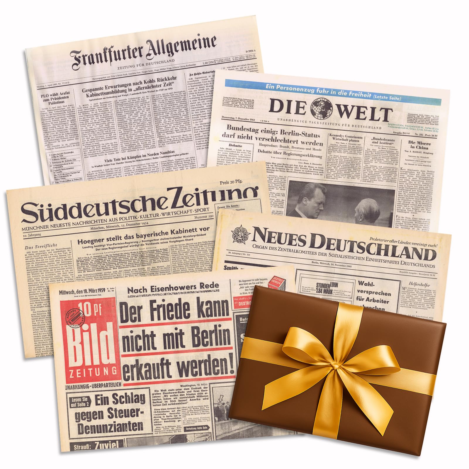Historische Zeitung vom Tag der Geburt 1947-2020 mit Echtheitszertifikat