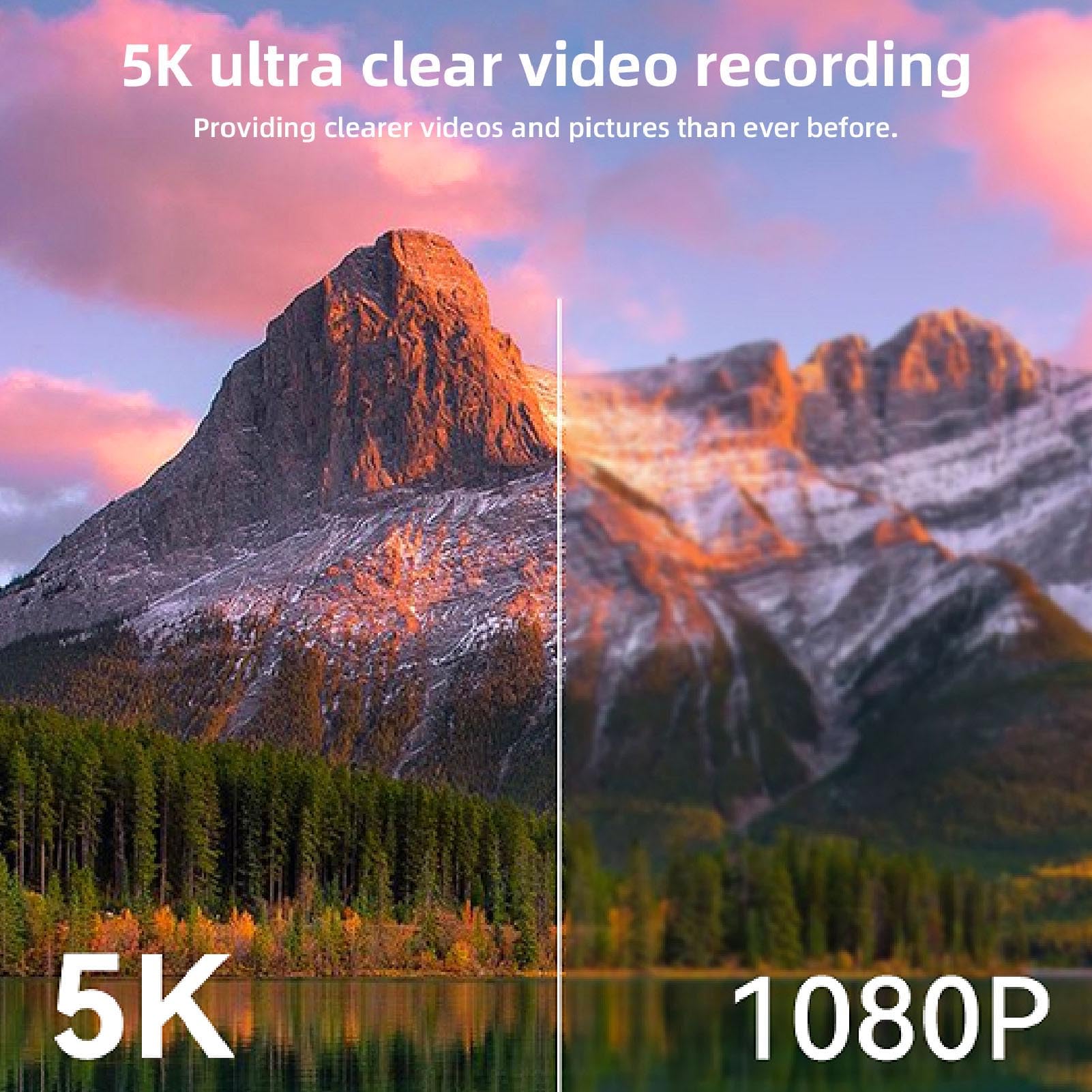 Bewinner Fotocamera Digitale 5K per Video Fotografici, Videocamere Wi-Fi da 75 MP per Vlogging su YouTube, Videocamere con Messa a Fuoco Automatica UHD, Schermo Orientabile a 180° da 3