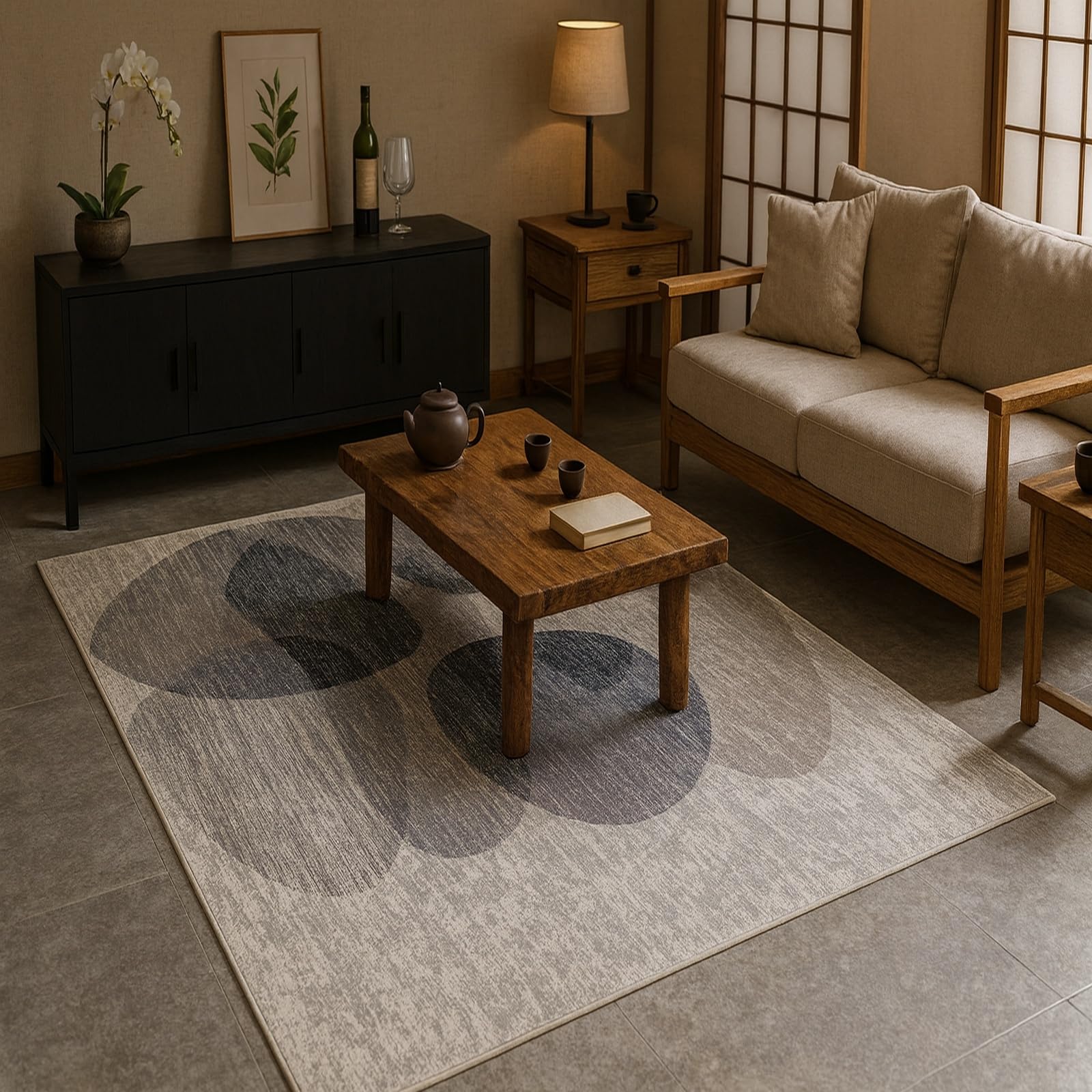 Tapis antidérapant 180x200 doux pour salon moderne et sécurisé