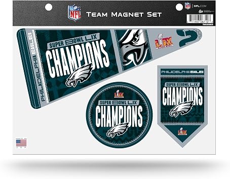 Rico Industries NFL Football Philadelphia Eagles 2025 Super Bowl LIX Champions Team Magnet Sheet