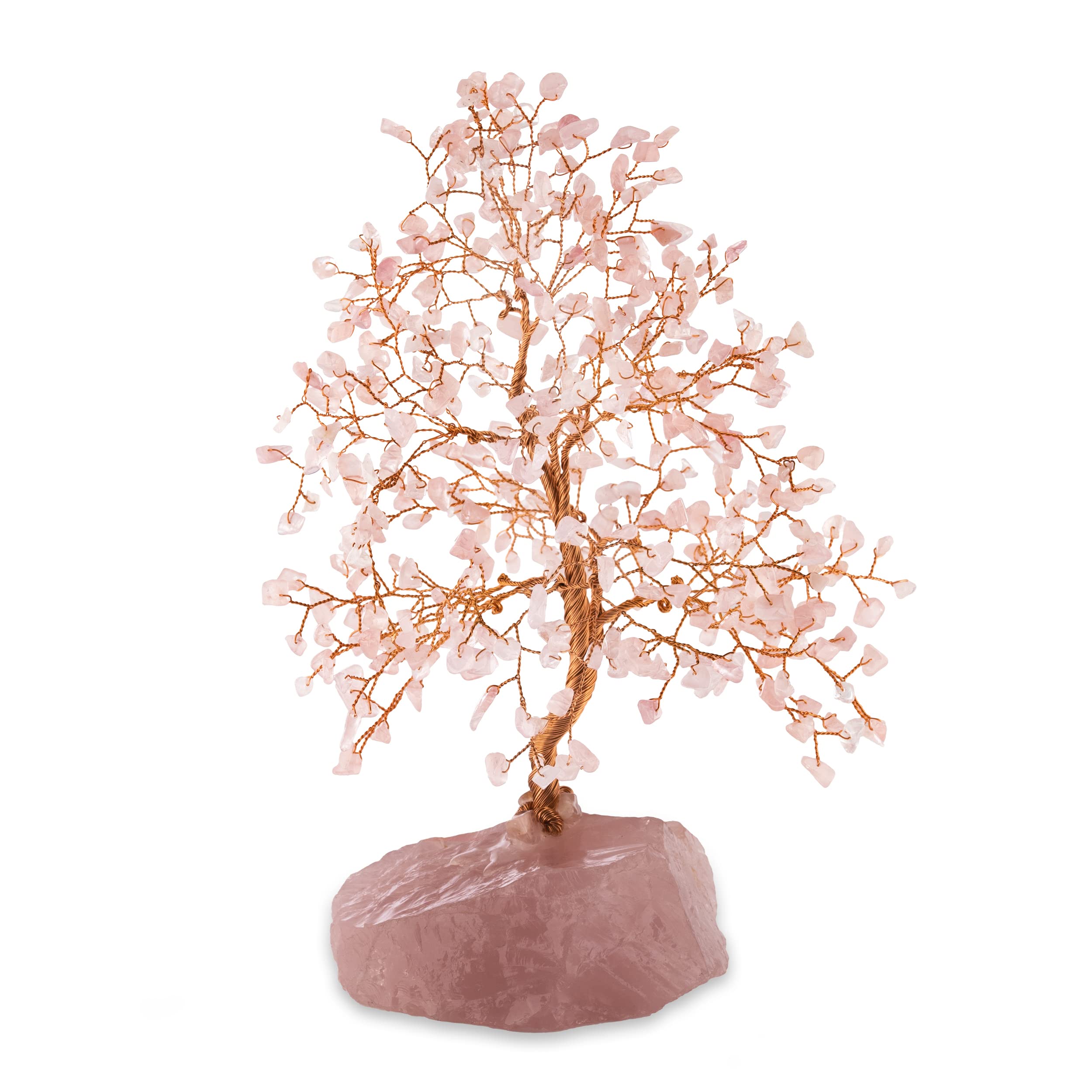KARMA AND LUCKDivine Inspiration - Original Rose Quartz Feng Shui Tree of Life to Manifest Your Dreams Hand-Wrapped with Copper Wire Handmade in Bali with Rose Quartz Base