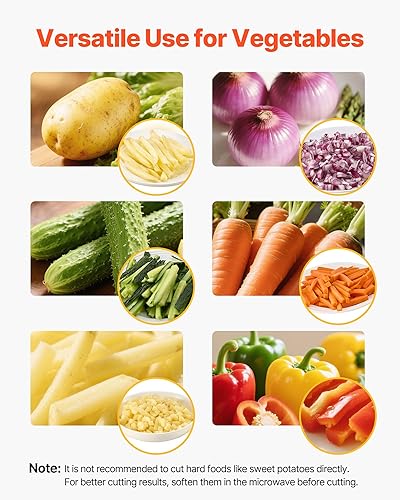 Miniatura 3 de VEVOR Cortador comercial de papas fritas, cortador de vegetales y frutas de acero inoxidable con hoja de 1/2 pulgada y 3/8 pulgadas con 2 cuchillas