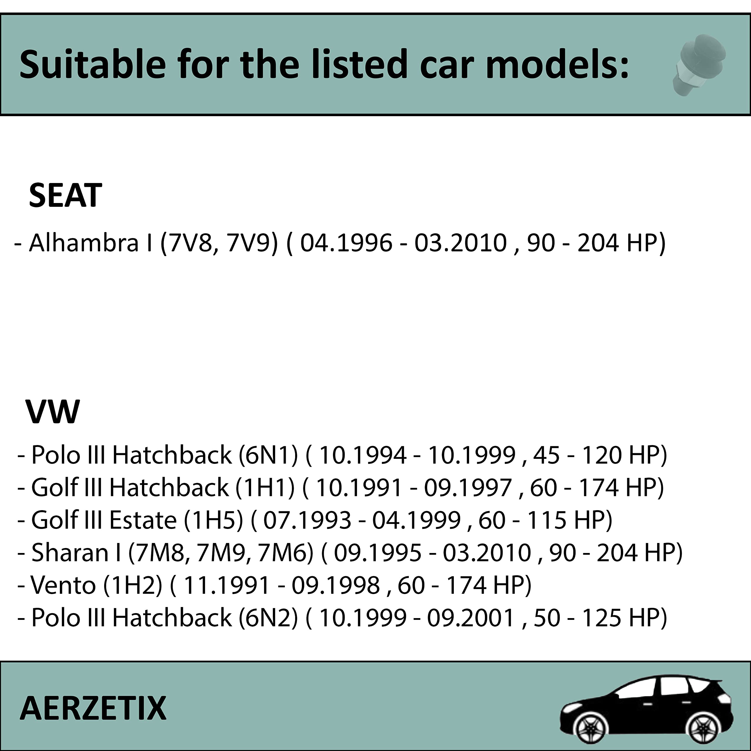 AERZETIX - C58438 - Interruttore porta - numero di poli: 3 - compatibile con 6N0947563, 1H0947563, 1H0947563A, 1046030, 7215801, 95VW13713AA